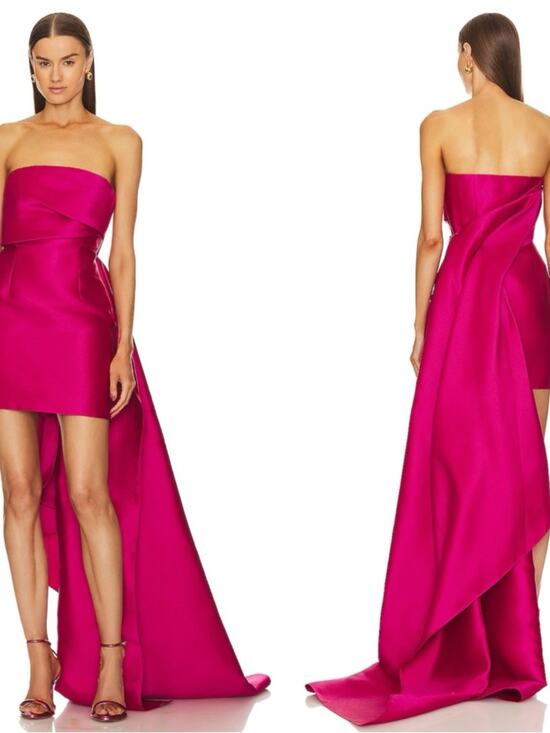 Solace London Dresses & Skirts - SOLACE LONDON Meyer Strapless Pleated Draped Pink Mini Dress Size 0